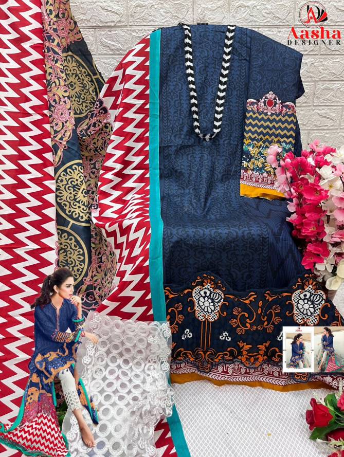 Maria B Vol 1 By Aasha Cotton Printed Pakistani Salwar Suits Wholesale Price In Surat
